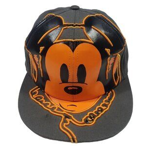 Disney Parks DJ Mickey Mouse Big Logo Flat Brim Hat Authentic Disney MM28